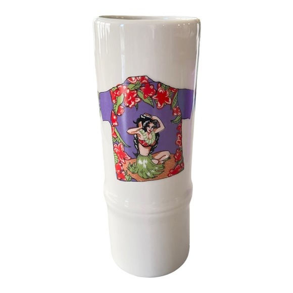 Rare 80s Vintage Tiki Glass Stouffer Wailea Beach Hawaii Ceramic Cocktail Glass - Picture 1 of 6